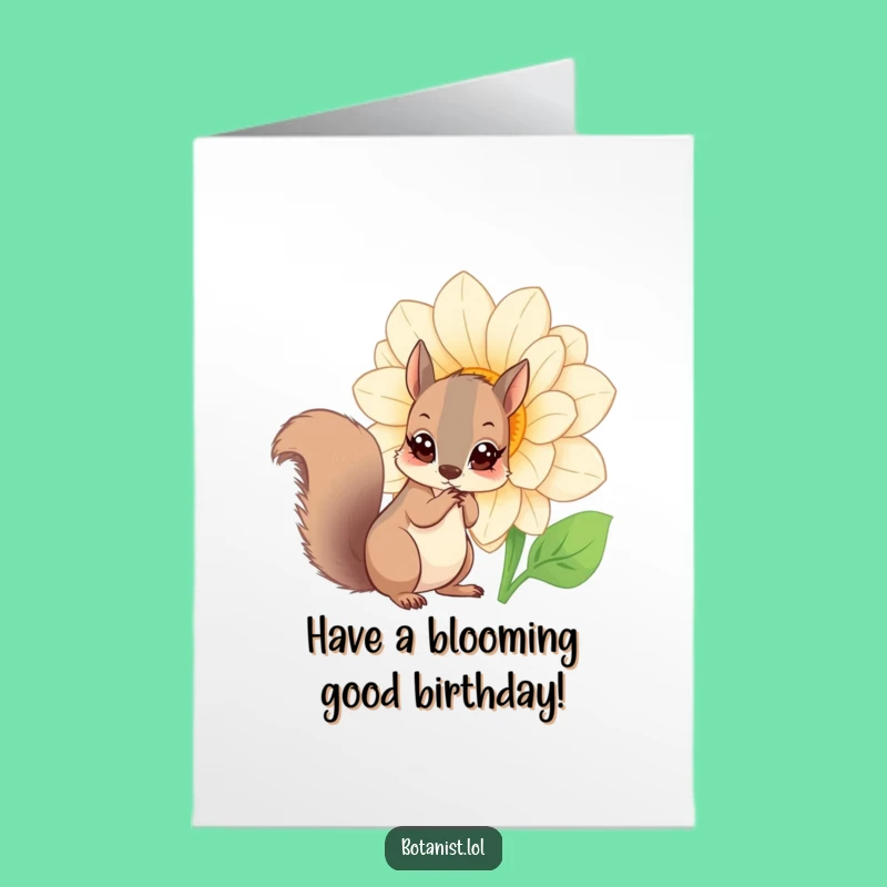 Free Printable Squirrel Birthday Card: Funny Explorer for a Wild Celebration