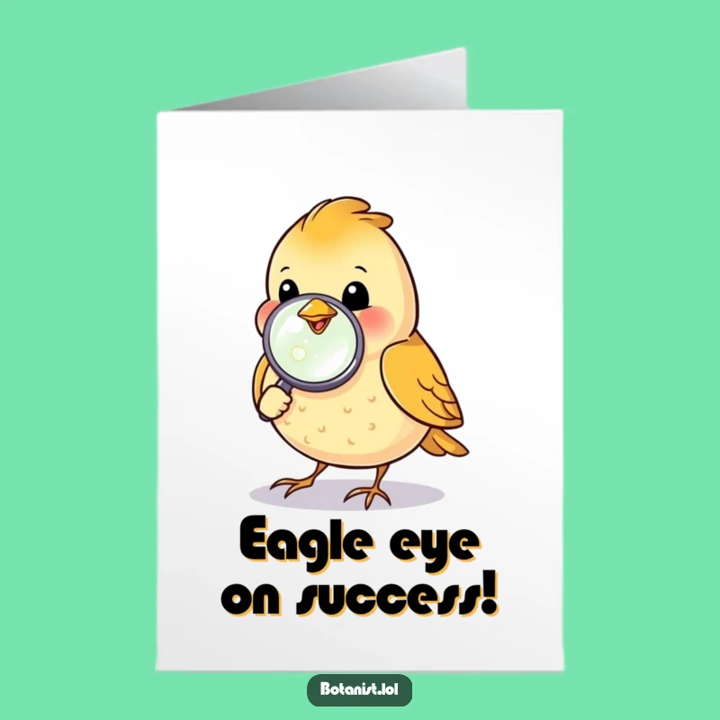 Free Printable Congrats Card: Bird's Sharp Insight, Downloadable Success