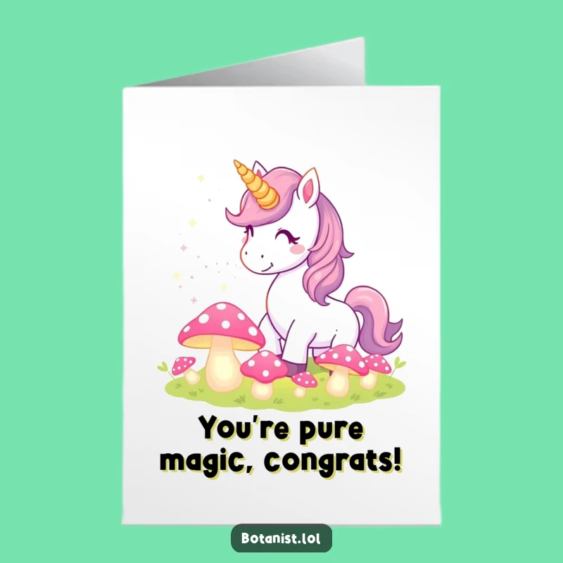 Free Printable Congratulations Card: Unicorn Magic for Celebrations - Funny Downloadable Gift