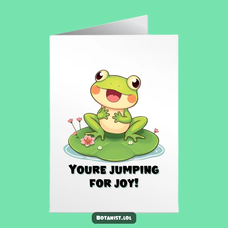 Free Printable Frog Card: Funny Downloadable Congrats for Any Occasion