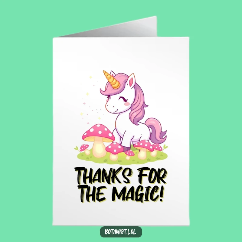 Free Printable Thank You Card: Unicorn Magic & Gratitude - Funny Downloadable Gift