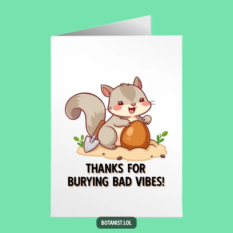 Free Printable Thank You Card: Squirrel's Generous Stash, Downloadable Gratitude