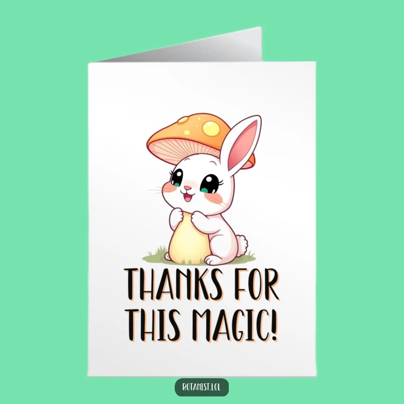 Magical Free Printable Thank You Card: Rabbit & Mushroom - Express Wonder
