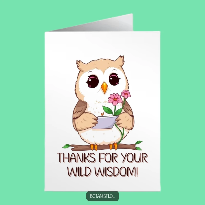 Free Printable Thank You Card: Owl's Artistic Sketch, Heartfelt & Humorous Downloadable Gift