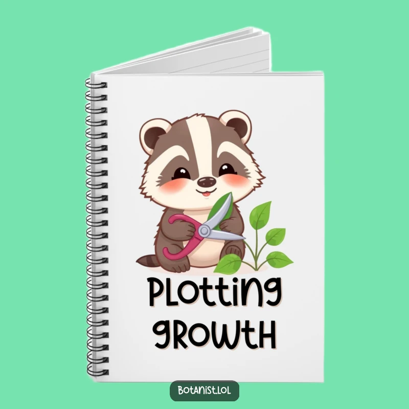 Funny Badger Gardening Notebook - Jot Down Ideas with this Gentle Pruner's Journal Gift