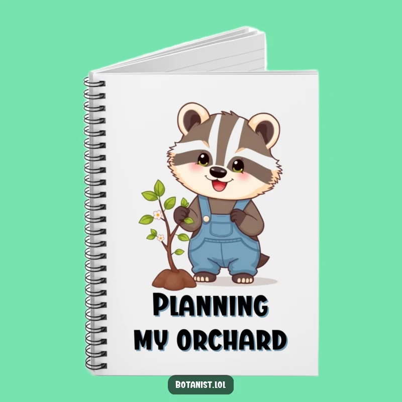Funny Badger Notebook - Garden Planner, Perfect Funny Gift for Writers