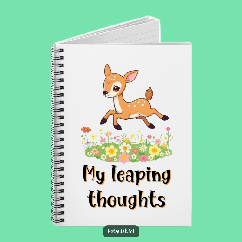 Funny Deer Garden Notebook: Wildflower Jumps, Nature Journal, Gift
