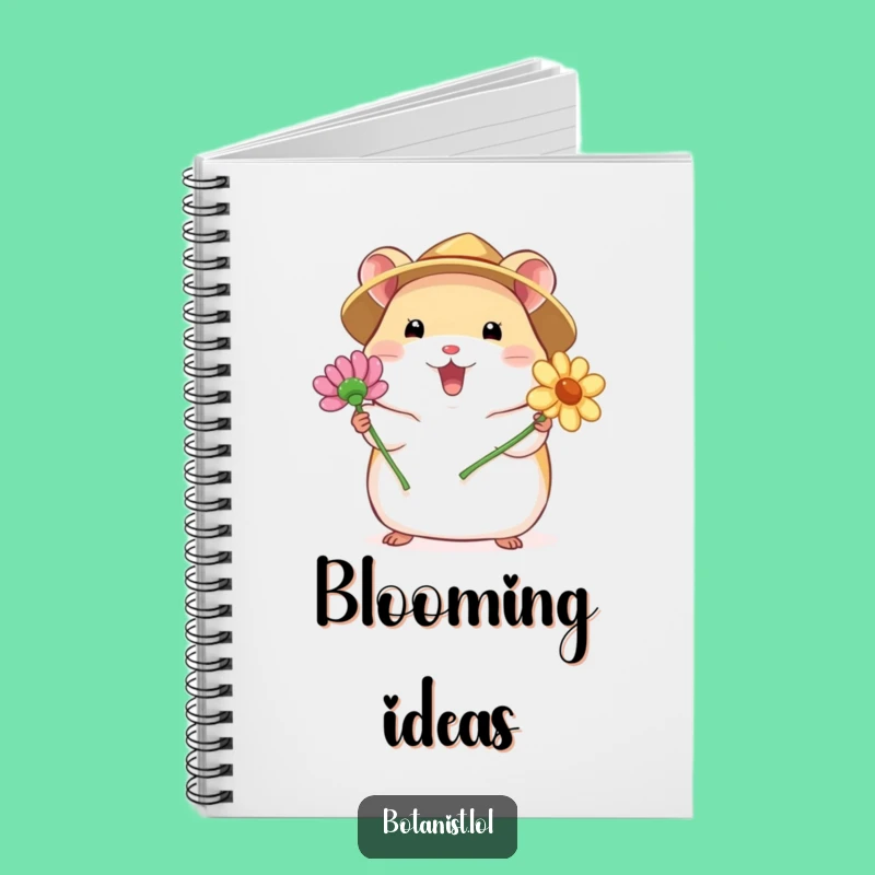 Funny Hamster Flower Notebook: Jot Down Ideas with Hilarious Blooms!
