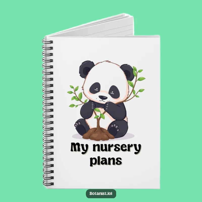 Funny Panda Repotting Notebook: Jot Down Ideas with Zen Focus, Gift for Gardeners