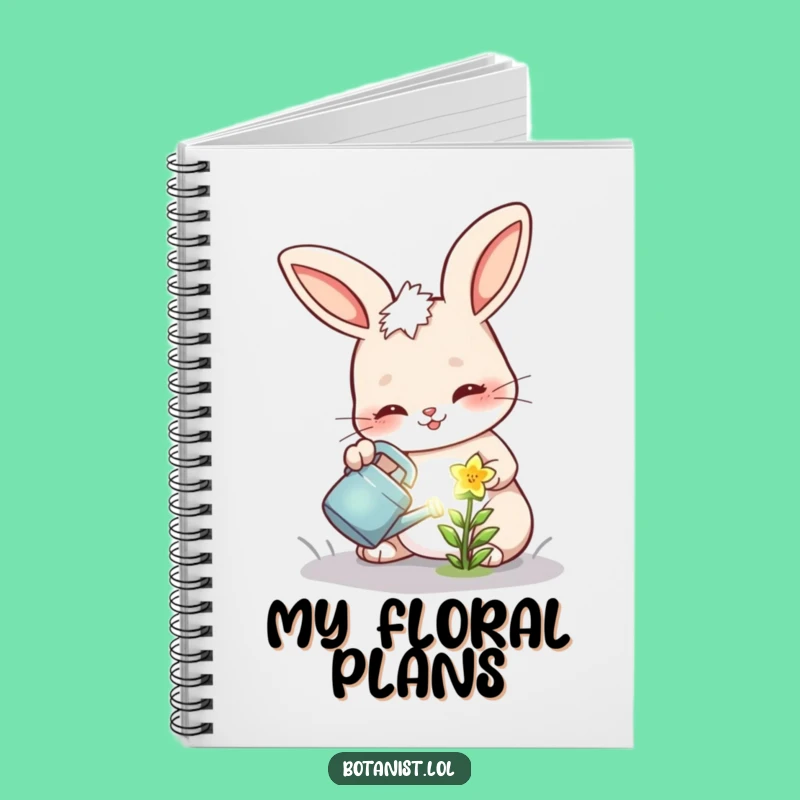 Funny Bunny Flower Notebook: Gardener's Notes - Creative Funny Gift Journal