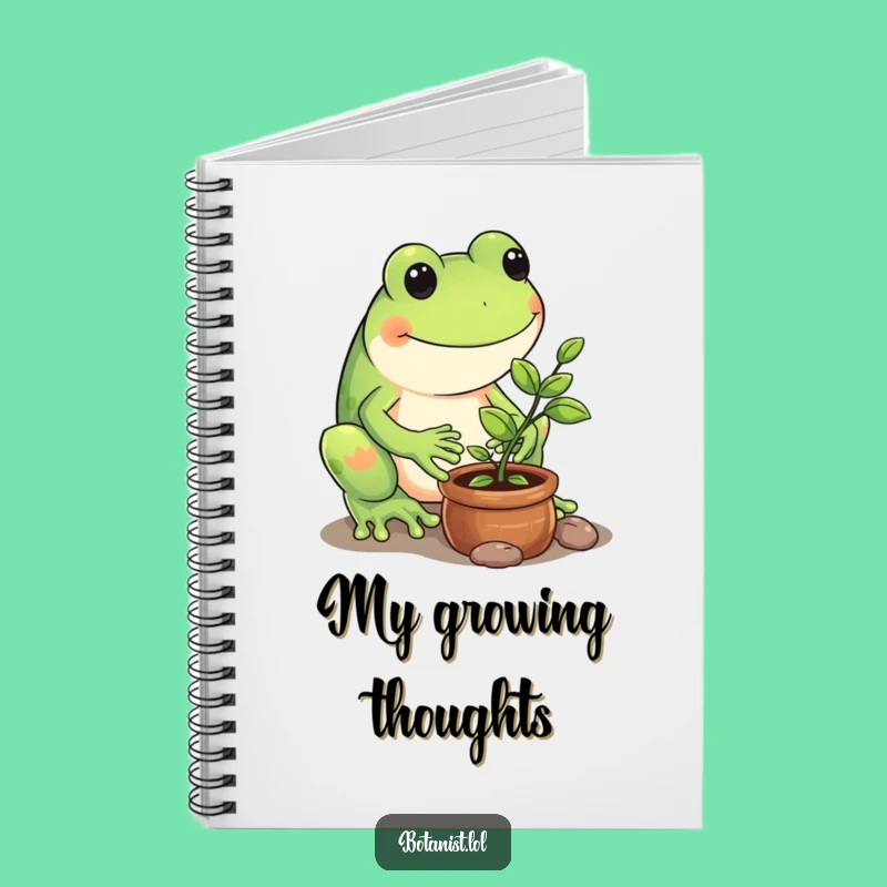 Funny Frog Gardener Notebook - Plant Your Ideas Funny Gift