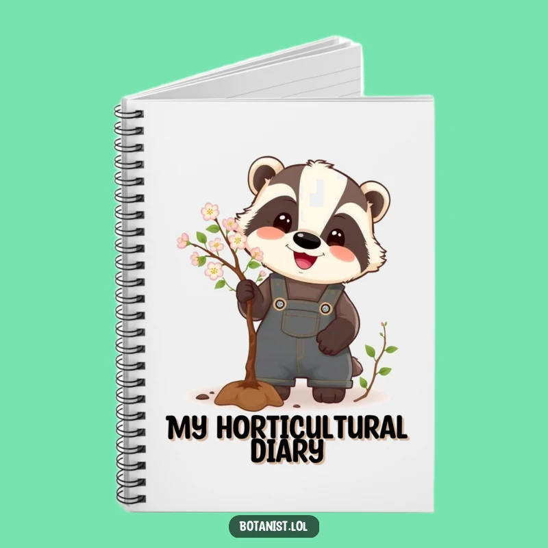 Funny Badger Notebook: A Happy Gardener's Journal for Ideas and Blooming Thoughts