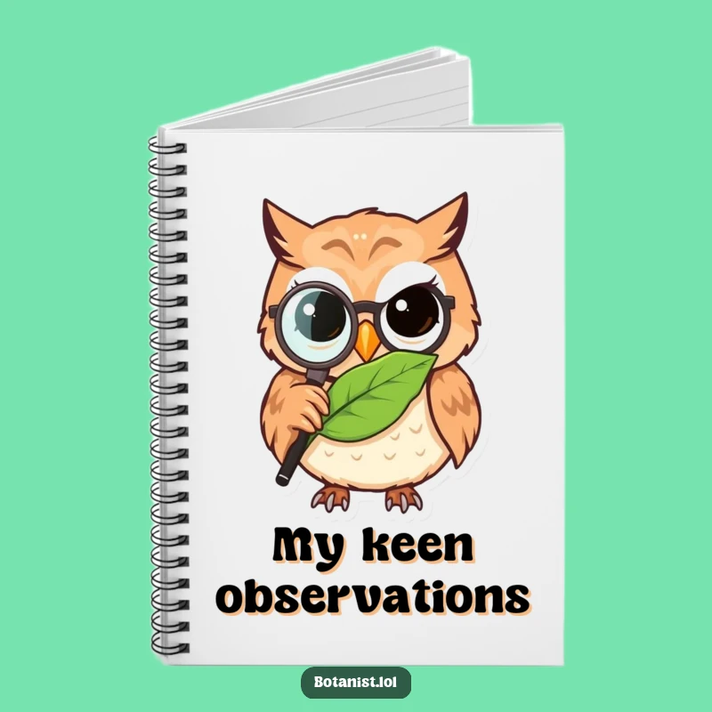 Funny Owl Detective Notebook: Record Your Discoveries with a Wise Owl!