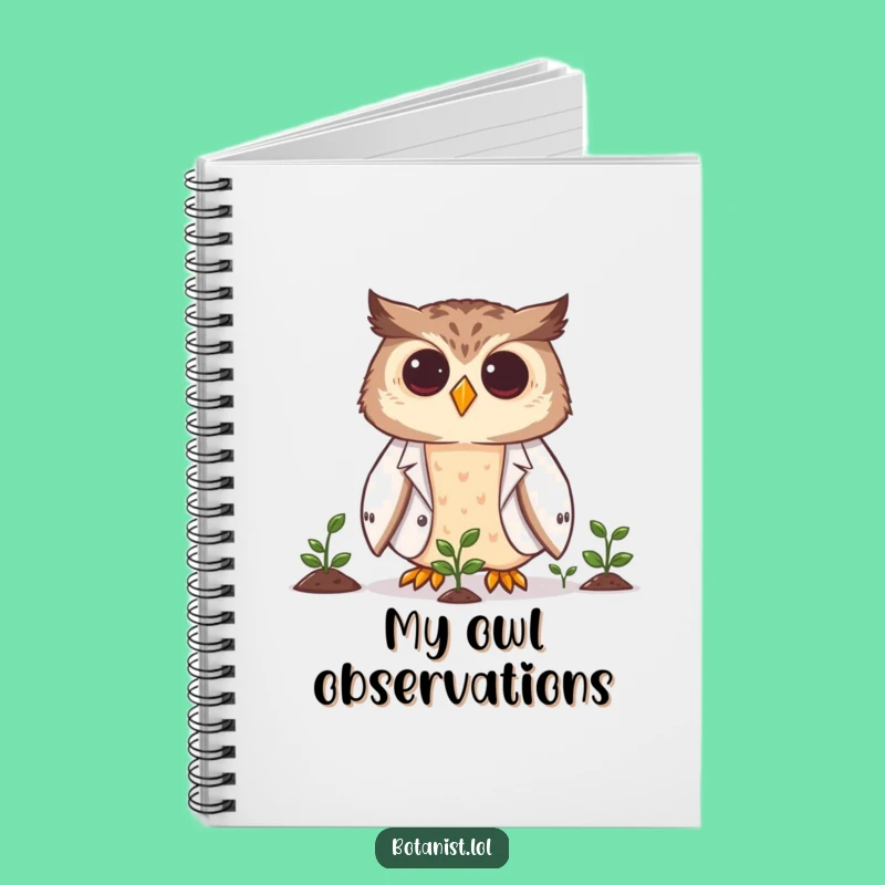 Funny Owl Scientist Notebook: Record Discoveries with an Owl, Perfect Funny Gift!