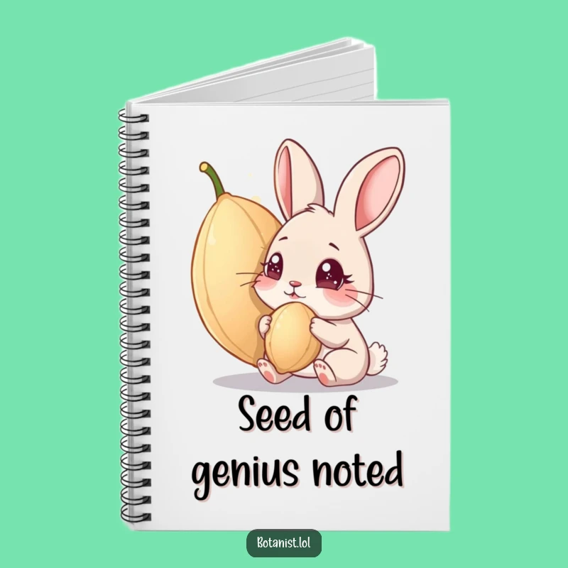 Funny Curious Rabbit Notebook - Jot Down Ideas with Hilarious Garden Flair
