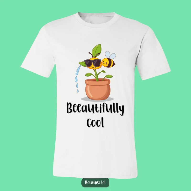 Funny Cool Plant Bee T-Shirt - Groovy Garden Fun Funny Gift