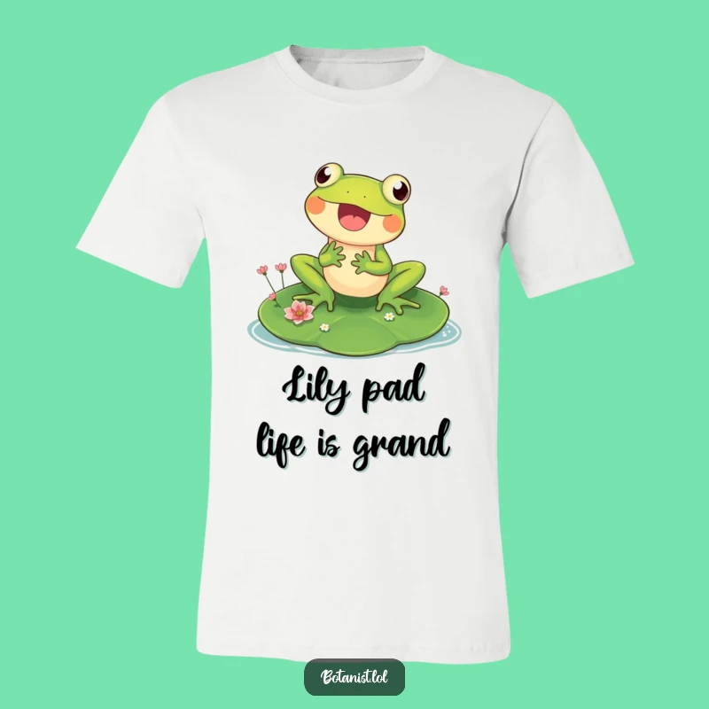Funny Frog T-Shirt - Lily Pad Explorer Tee, Whimsical Nature Gift