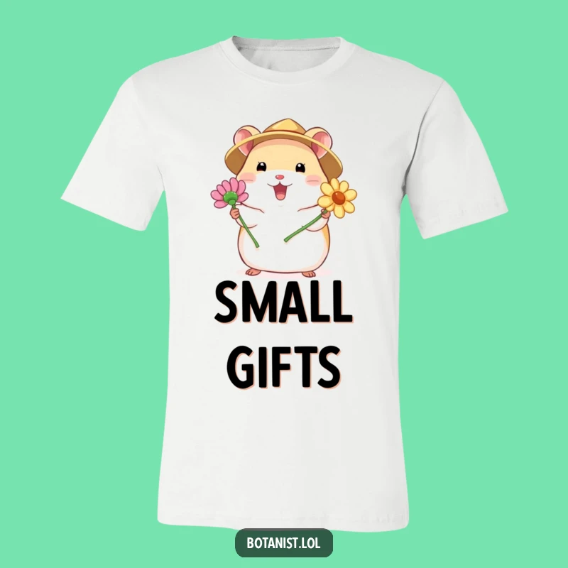 Funny Hamster Straw Hat T-Shirt: Hilarious Gift for Nature Lovers and Small Friends!