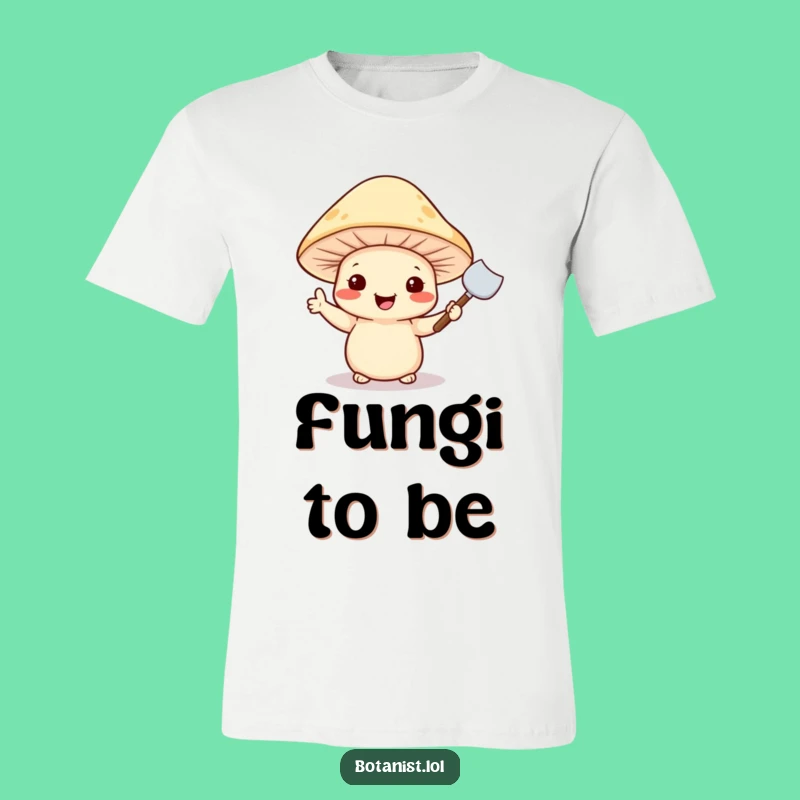 Funny Mushroom Gardener T-Shirt - Cute Hat & Trowel Tee Funny Gift