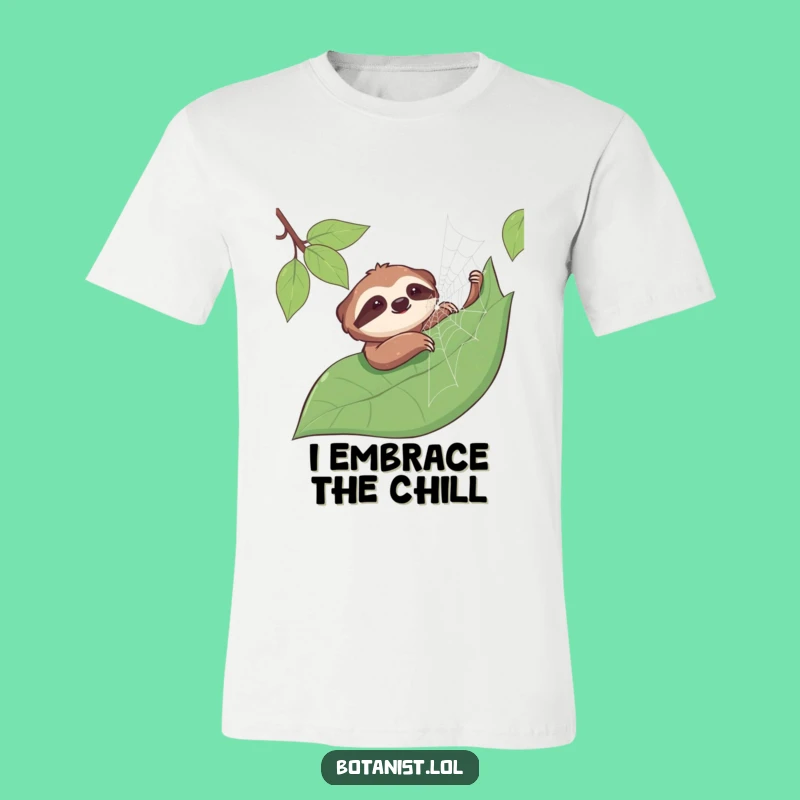 Funny Sloth Spiderweb T-Shirt: Gentle Vibes, Hilarious Gift for Nature Lovers