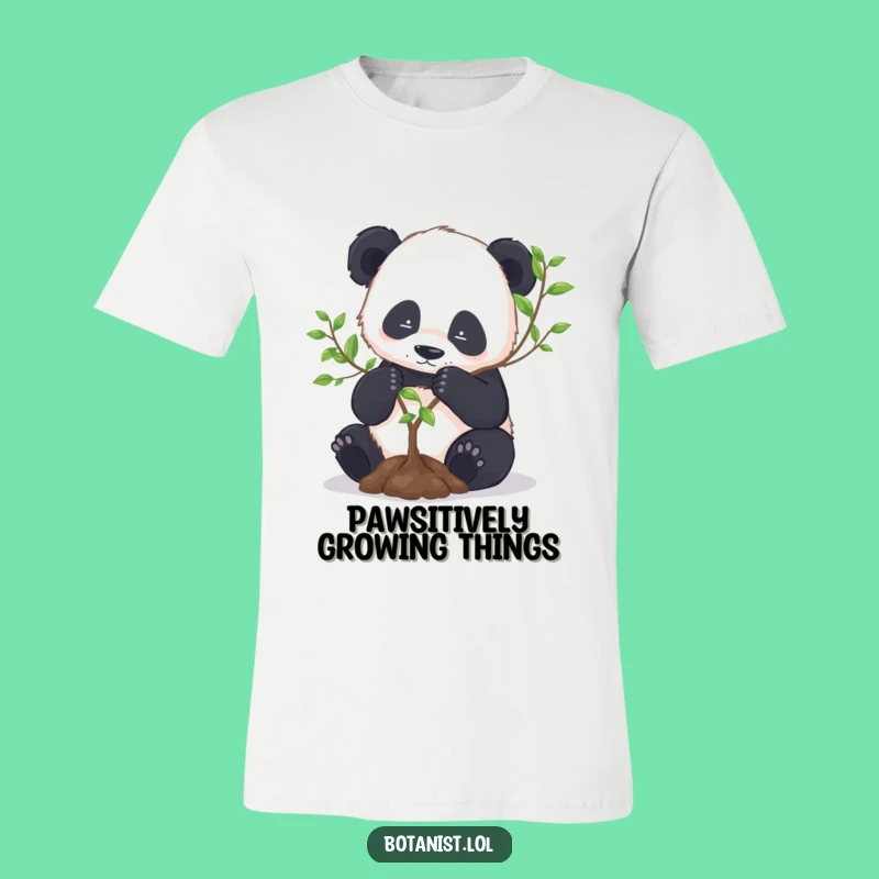 Funny Panda Repotting T-Shirt: Wear Your Love for Plants & Calm, Hilarious Nature Tee