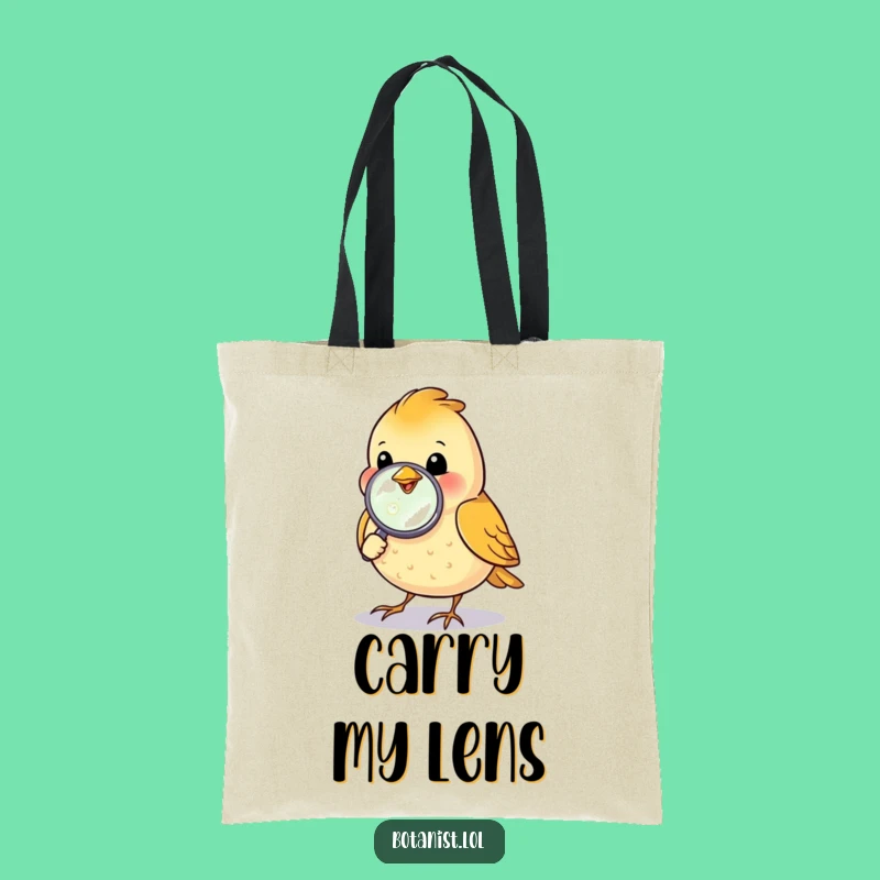Funny Bird Magnifying Glass Tote Bag - Carry Your Discoveries with this Curious Critter's Bag Gift