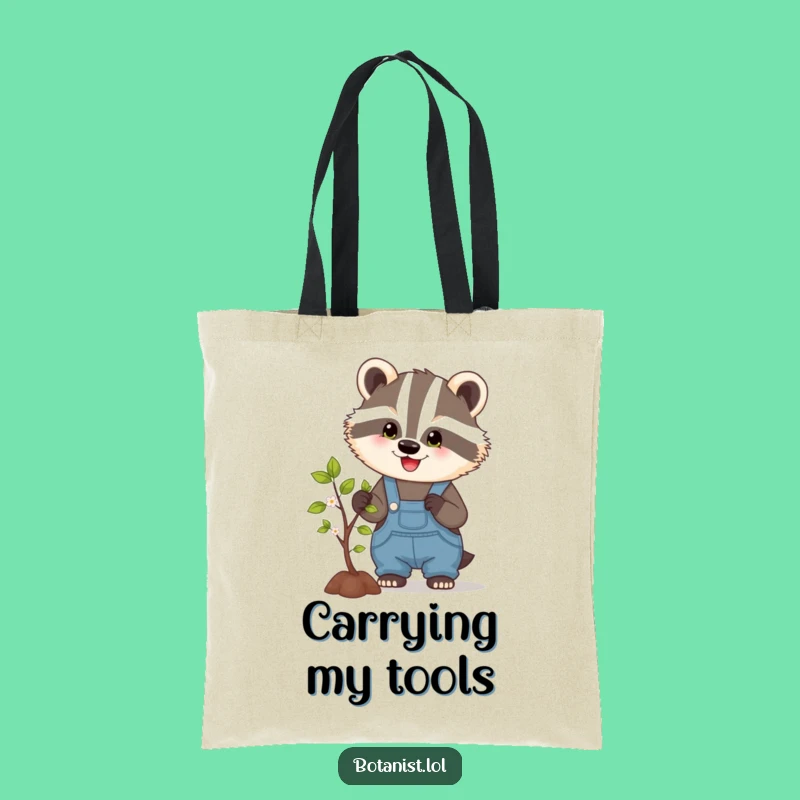 Funny Badger Tote Bag - Garden Essential Accessory, Great Funny Gift