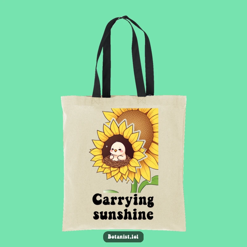 Funny Bird Sunflower Tote Bag: Carry Your Comfort with Hilarious Charm!