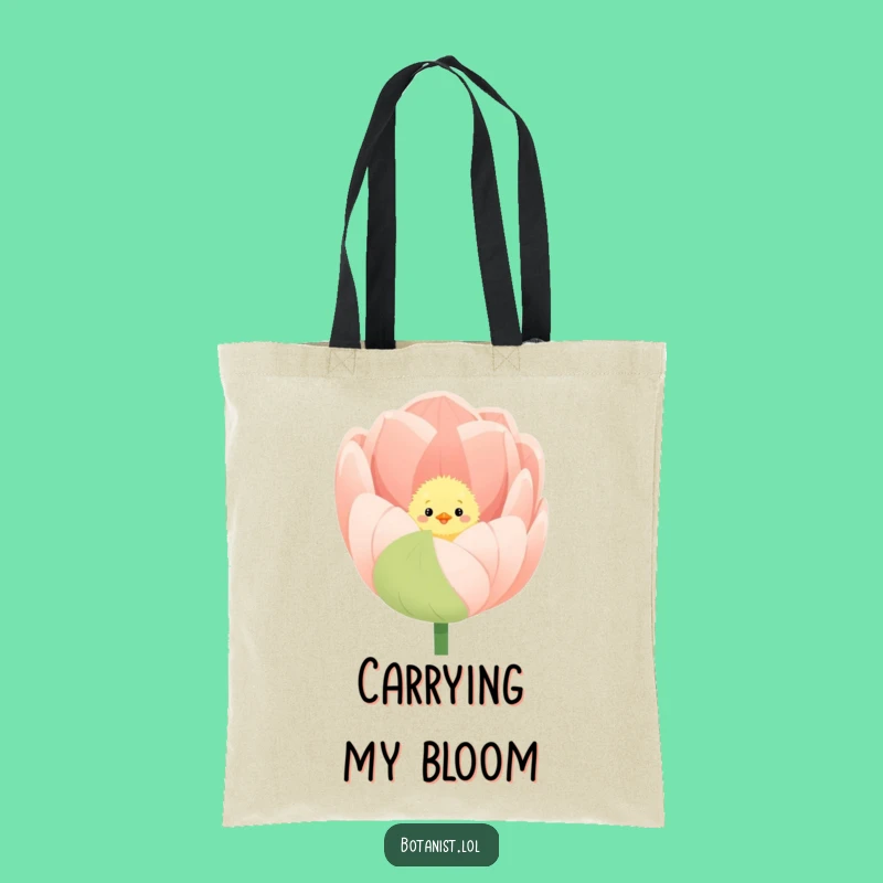Funny Chick Tulip Tote Bag - Adorable & Practical Gift
