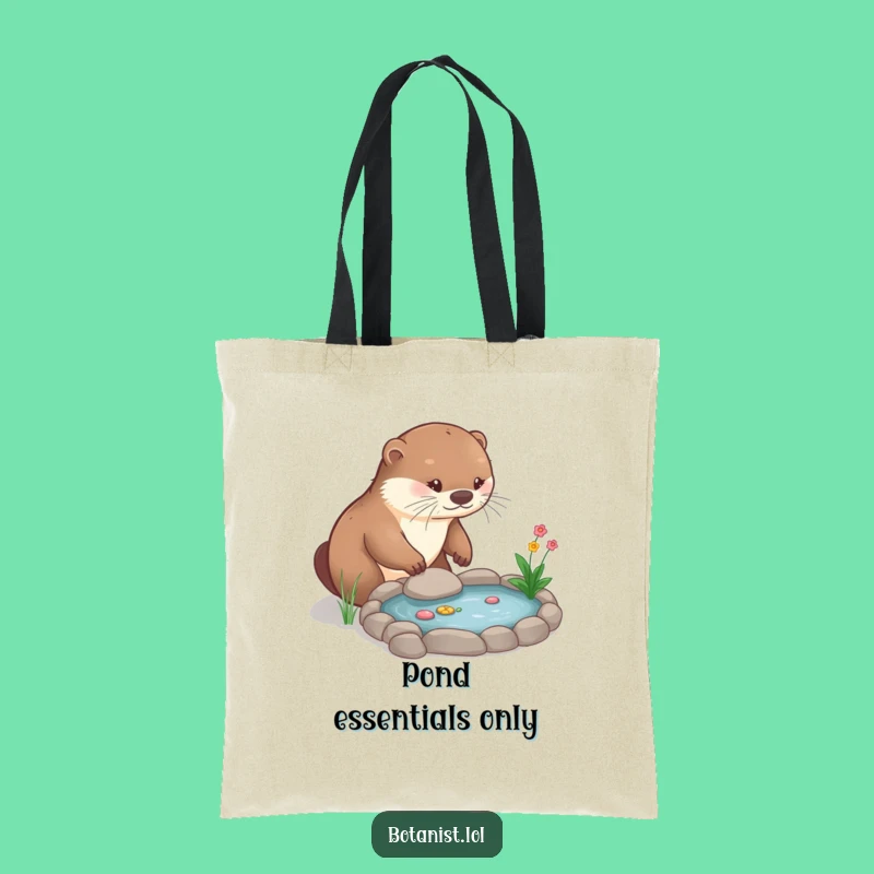 Funny Otter Gardener Tote Bag: Carry Your Essentials with a Playful Otter!