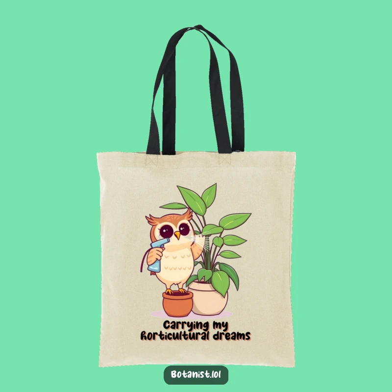 Funny Owl Plant Lover Tote Bag - Your Hilarious Carry-All Gift